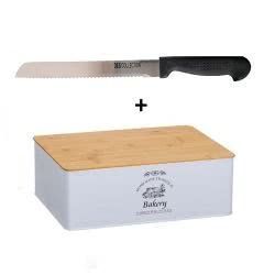 Кутия за хляб с дъска и нож